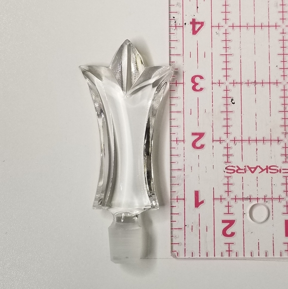 Vintage Art‎ Deco Smoked Glass Perfume Bottle With Tall Ornate Glass Stop… - Picture 10 of 13